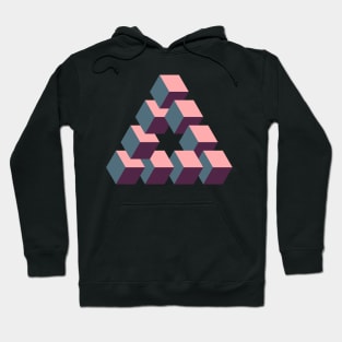 Optical illusion triangle #3 - pink & purple Hoodie